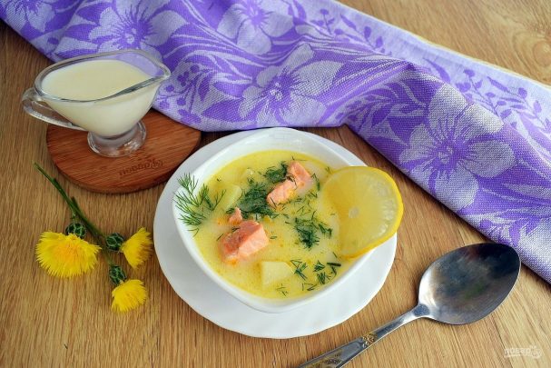Уха по-фински со сливками