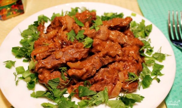 Бефстроганов классический - пошаговый рецепт с фото на Повар.ру