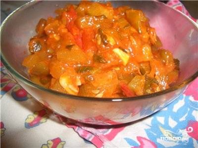 Салат из кабачков и огурцов