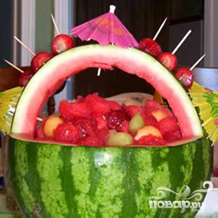 Салат из арбуза - пошаговый рецепт с фото на Салат из арбуза - пошаговый рецепт с фото на