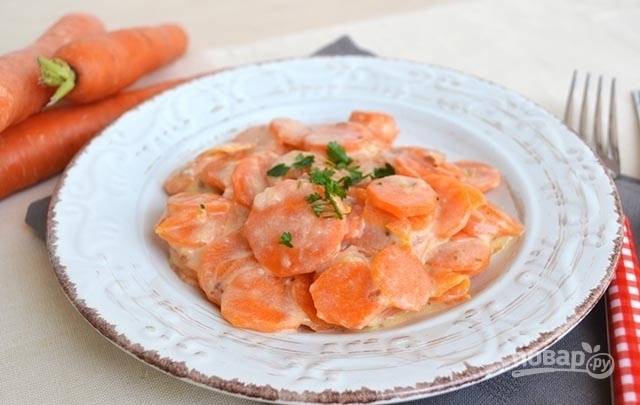 Морковь, тушенная в молоке
