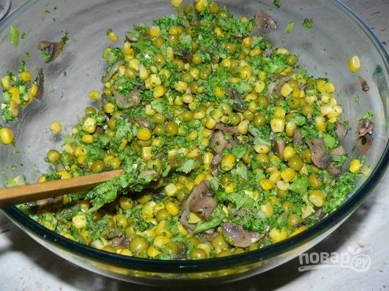 Салат с шампиньонами жареными - пошаговый рецепт с фото на Салат с шампиньонами жареными - пошаговый рецепт с фото на