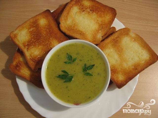 Суп-пюре с шампиньонами и картофелем