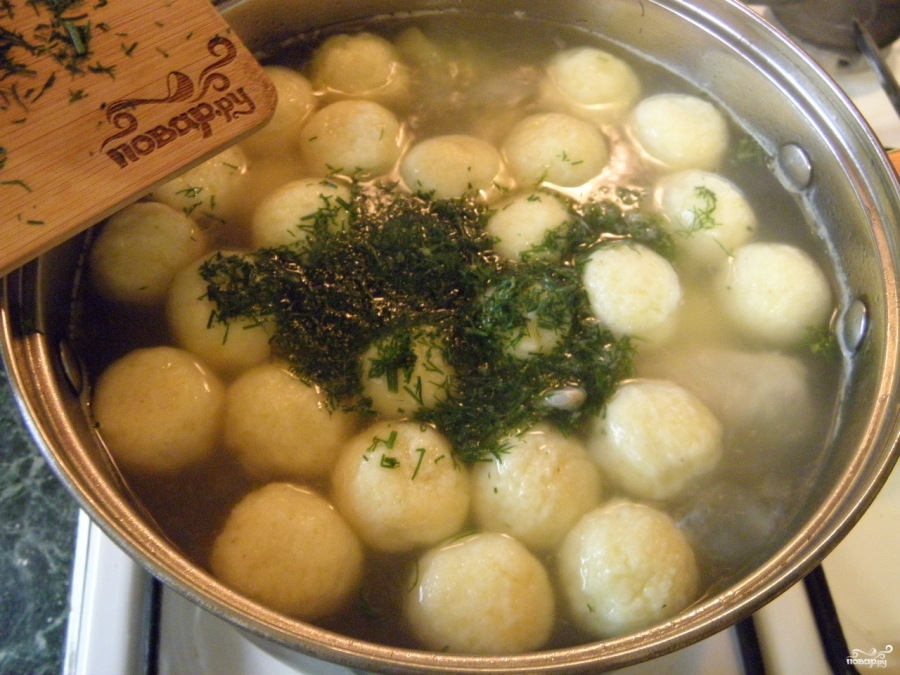 Суп с картофельными шариками