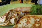 Блины с капустой и яйцом