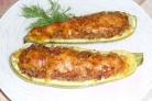 Лодочки из кабачков с фаршем
