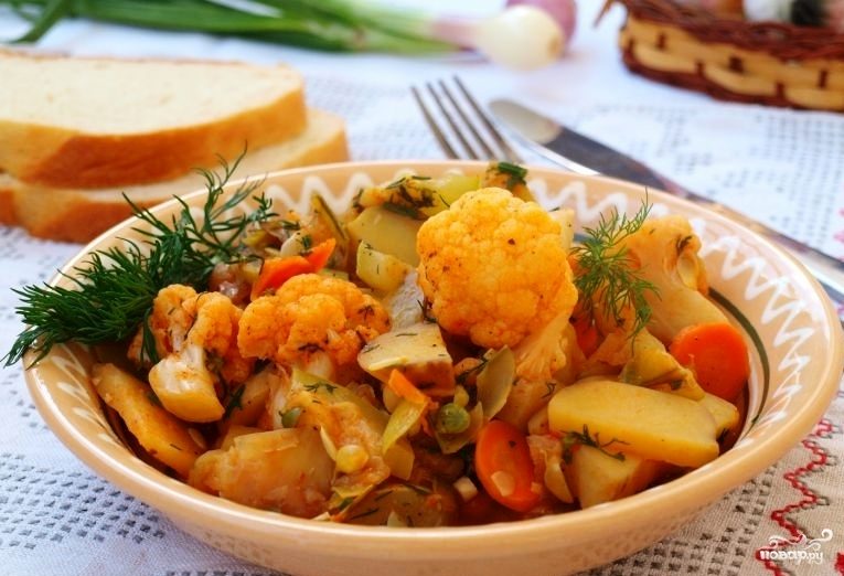 цветная капуста рецепты приготовления на сковороде с овощами