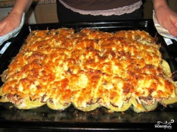 мясо по-французски из куриного фарша с картошкой в духовке рецепт с фото мясо по-французски из куриного фарша с картошкой в духовке рецепт с фото
