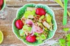 Салат из кальмара с огурцом