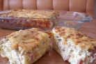 Запеканка из макарон и сосисок