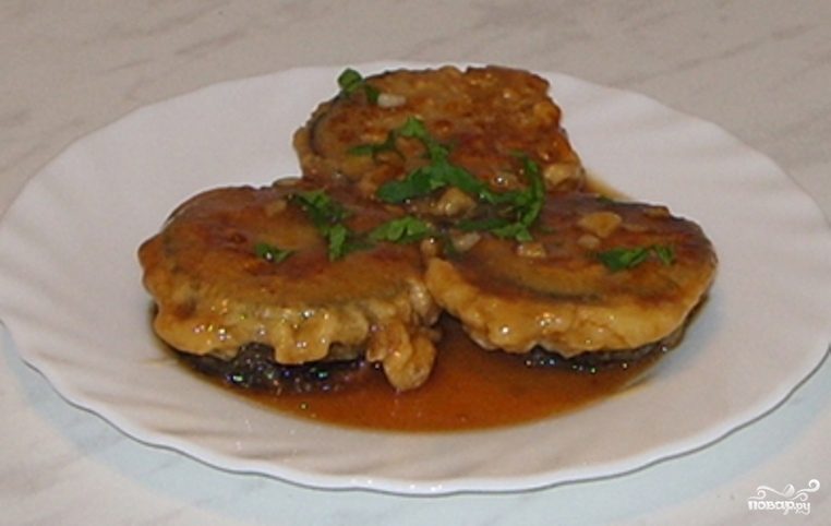 Баклажаны с мясом в кляре Баклажаны с мясом в кляре