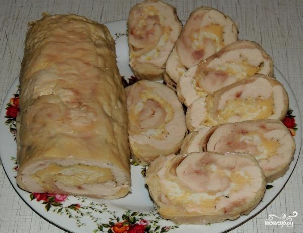 Куриный рулет запеченный в духовке