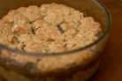 Овсяный десерт с шоколадом и орехами