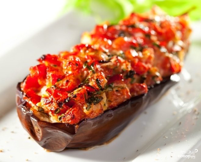 Рецепт Баклажаны фаршированные мясом