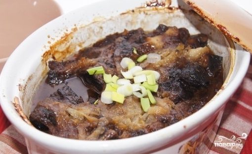 рецепт говядины в духовке с соусом