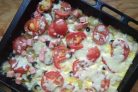 Картофельная пицца с помидорами