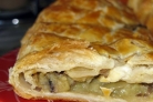Слоеный пирог с грибами и картофелем