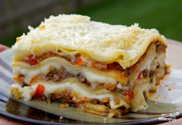 лазанья рецепт приготовления с овощами