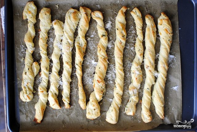 Рецепт Хлебные палочки с чесноком и сыром