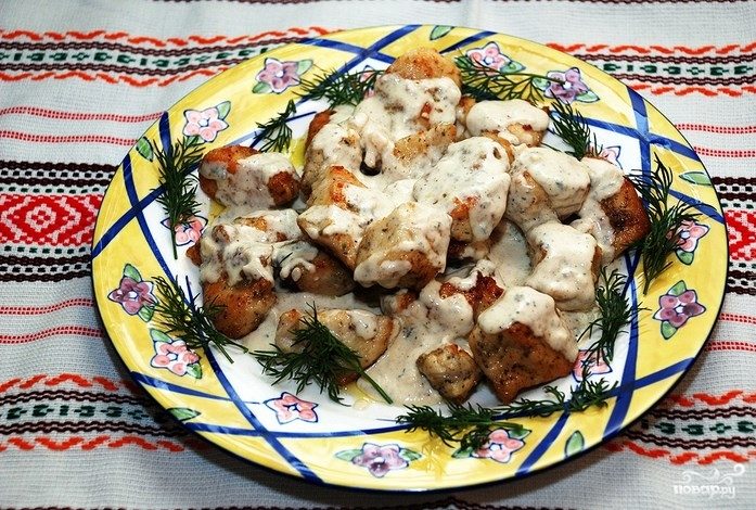 Куриное филе под сливочным соусом - пошаговый рецепт с фото на Повар.ру Куриное филе под сливочным соусом - пошаговый рецепт с фото на Повар.ру