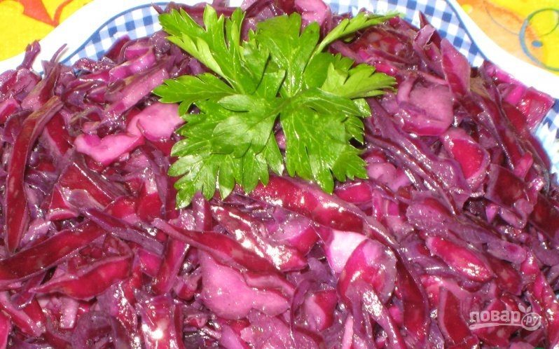 красная капуста рецепты маринованная быстрого приготовления рецепт