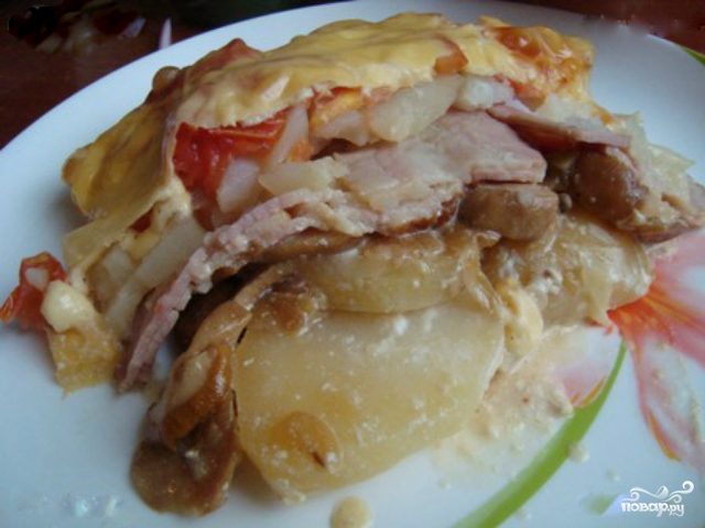Картофель с грибами и мясом - пошаговый рецепт с фото на Повар.ру Картофель с грибами и мясом - пошаговый рецепт с фото на Повар.ру