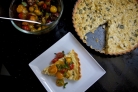 Тарт с кукурузой и базиликом