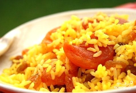 рецепт приготовления сладкого плова с сухофруктами