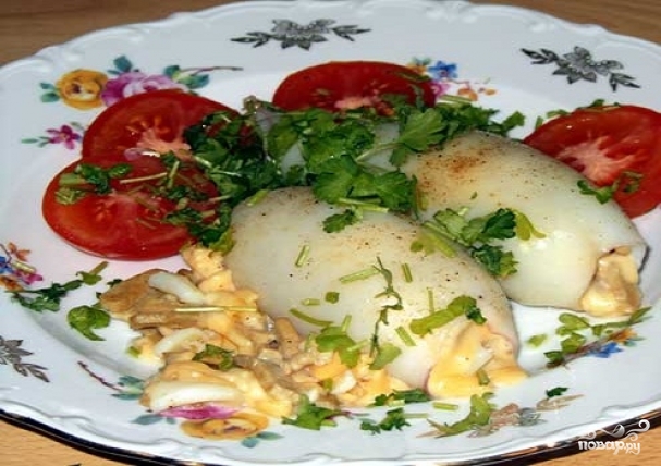 Кальмары с сыром в духовке Кальмары с сыром в духовке