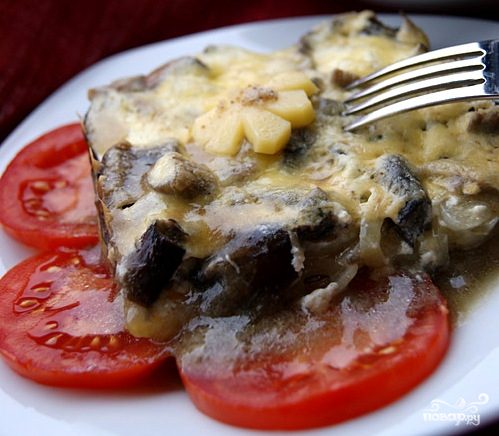 пирог из картофеля с грибами в духовке рецепт