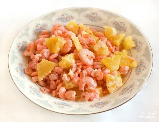 Креветки с ананасом и сыром - пошаговый рецепт с фото на Повар.ру картинки Креветки с ананасом и сыром - пошаговый рецепт с фото на Повар.ру картинки