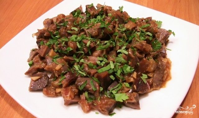 рецепт приготовления куриных желудков на сковороде
