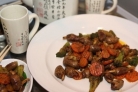 Брокколи с куриными сердечками