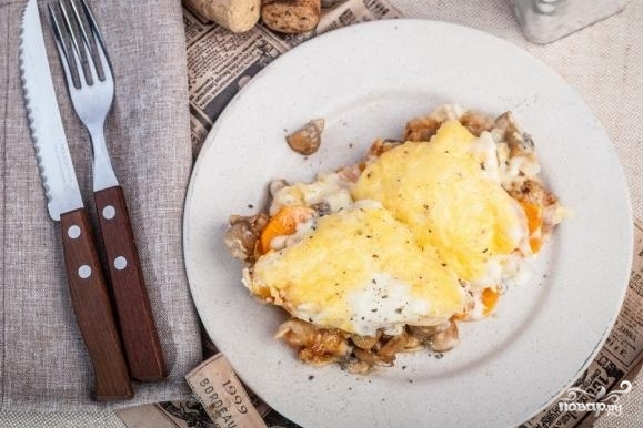 Мясо по-французски под соусом бешамель рецепт