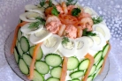 Закусочный торт из хлеба