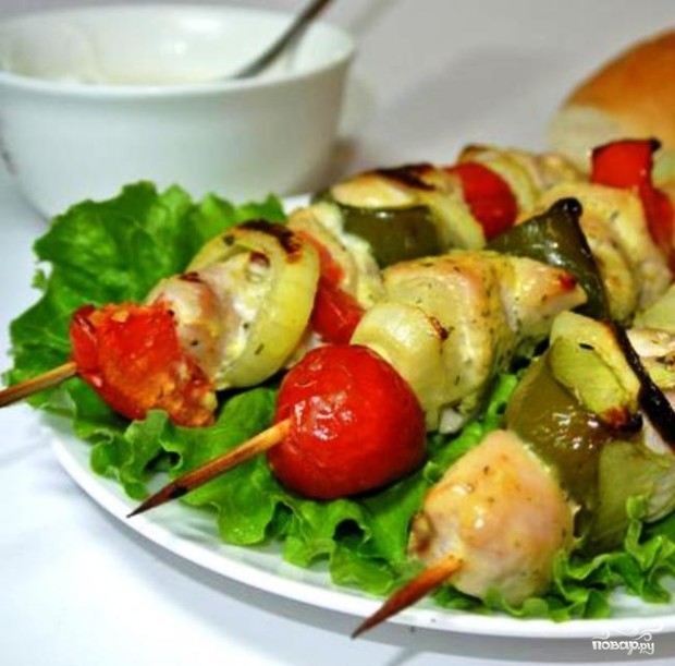 курица в духовке на шпажках рецепт с фото курица в духовке на шпажках рецепт с фото