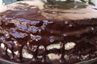 Домашний шоколадный торт с лимонным кремом