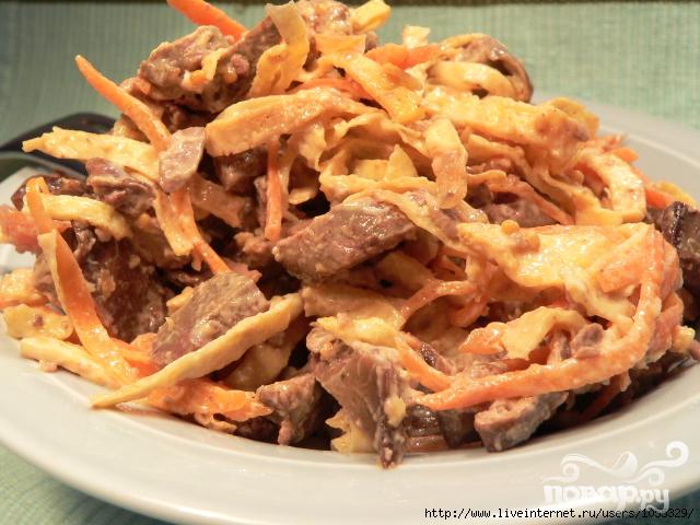 Салат из свиной печени и рисом рецепт с Салат из свиной печени и рисом рецепт с