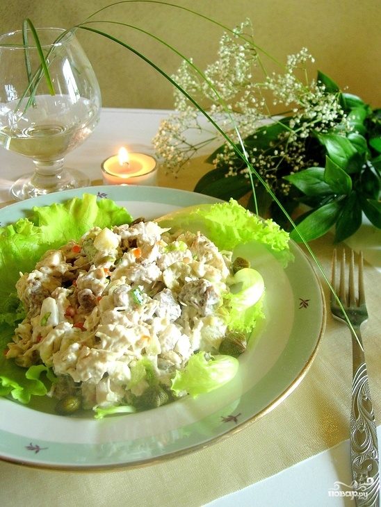 Рецепт салата с говяжьим языком Рецепт салата с говяжьим языком