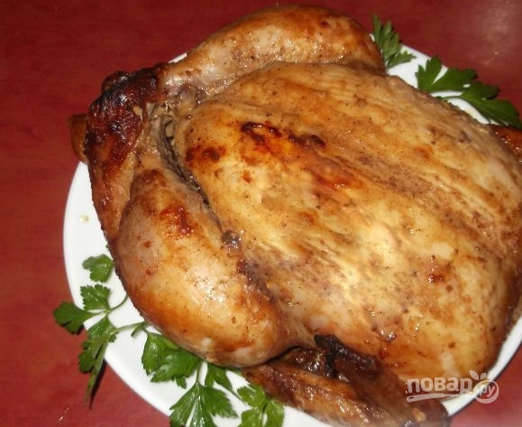 пошаговый рецепт курица запеченная в духовке целиком рецепт