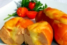 Сардельки с сыром в духовке