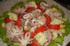 Морепродукты с овощами