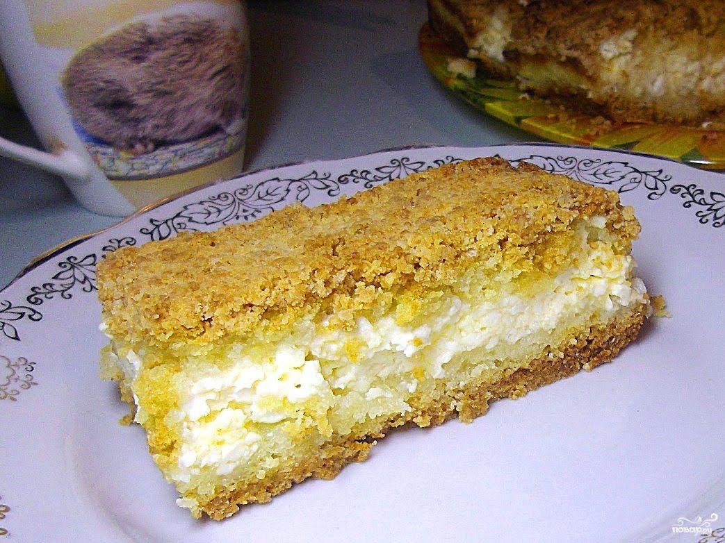 Песочный пирог с творогом - пошаговый рецепт с фото на Повар.ру