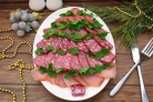 Мясная нарезка в виде ёлочки