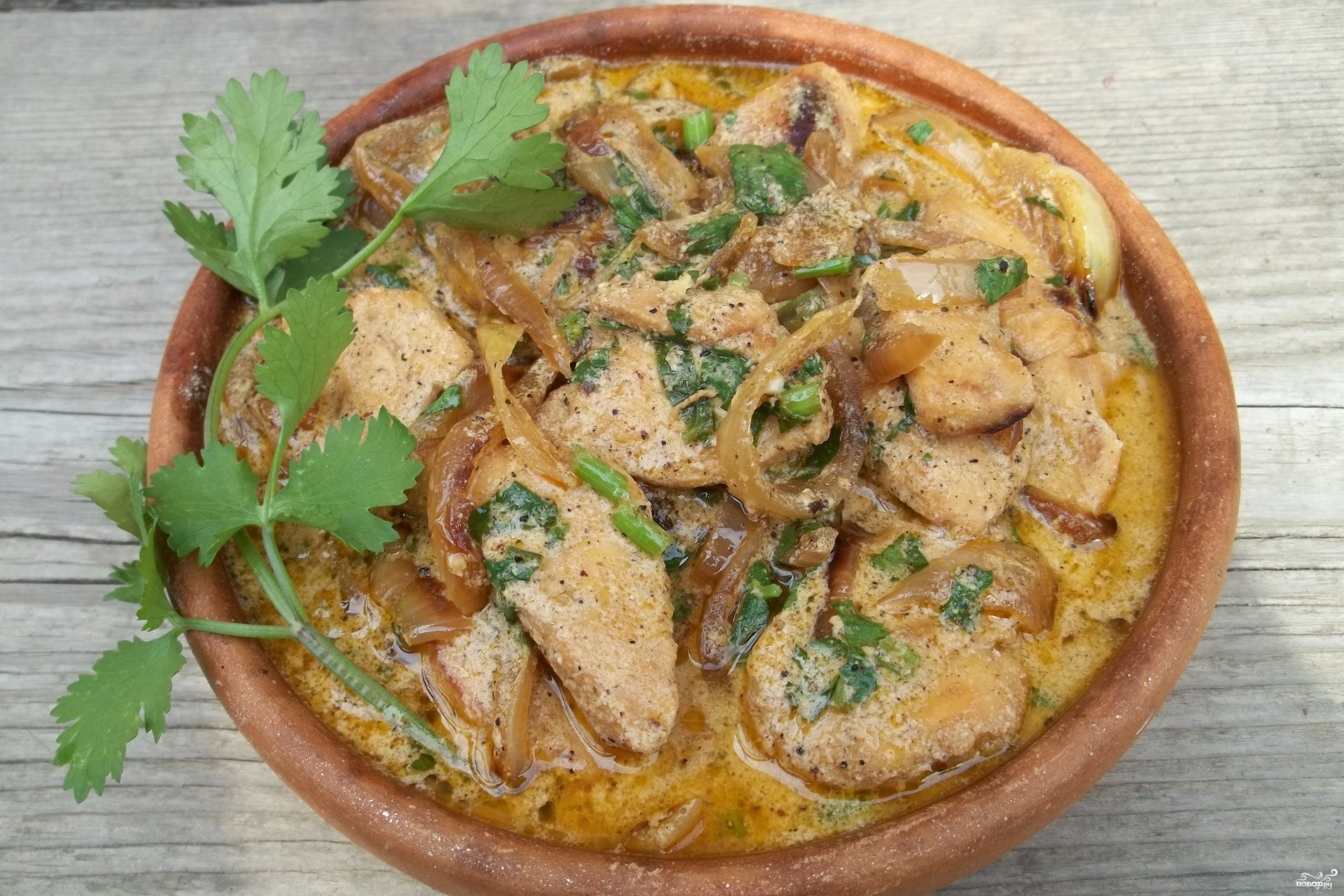 Куриное филе со сметаной на сковороде рецепт Куриное филе со сметаной на сковороде рецепт