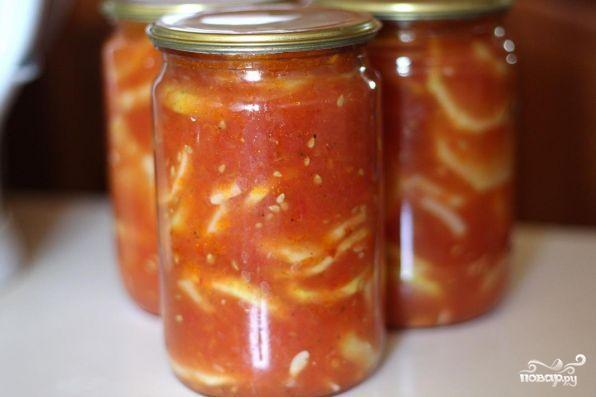 Кабачки в томате на зиму