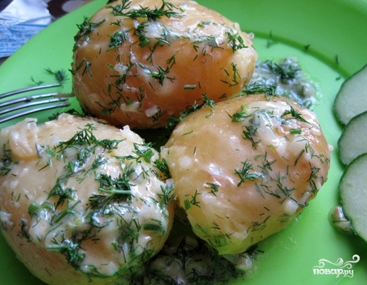 Картошка с укропом и чесноком рецепт