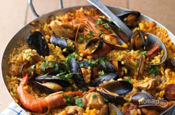 Паэлья с морепродуктами рецепт классический пошагово
