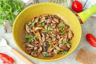 Жареные подберезовики