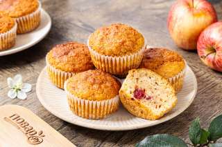 Постные яблочные кексы